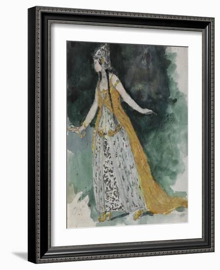 Lyudmila. Costume Design for the Opera Ruslan and Lyudmila-Valentin Alexandrovich Serov-Framed Giclee Print