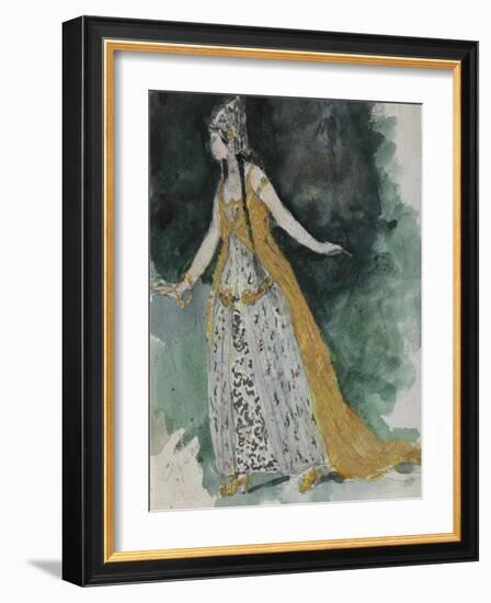 Lyudmila. Costume Design for the Opera Ruslan and Lyudmila-Valentin Alexandrovich Serov-Framed Giclee Print