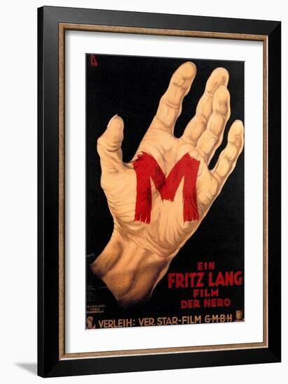 M, (AKA M - Eine Stadt Sucht Einen Morder), Poster, 1931-null-Framed Premium Giclee Print