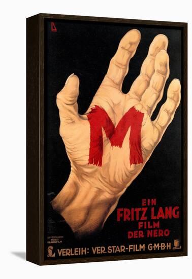 M, (AKA M - Eine Stadt Sucht Einen Morder), Poster, 1931-null-Framed Stretched Canvas