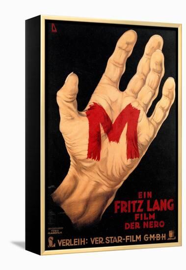 M, (AKA M - Eine Stadt Sucht Einen Morder), Poster, 1931-null-Framed Stretched Canvas
