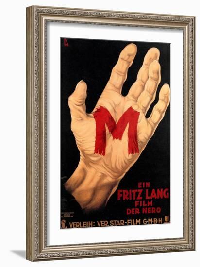 M, (AKA M - Eine Stadt Sucht Einen Morder), Poster, 1931-null-Framed Art Print