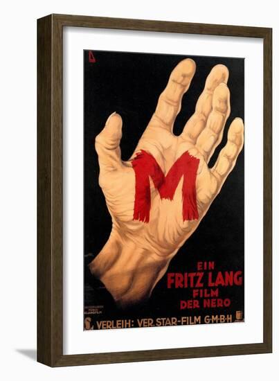 M, (AKA M - Eine Stadt Sucht Einen Morder), Poster, 1931-null-Framed Art Print