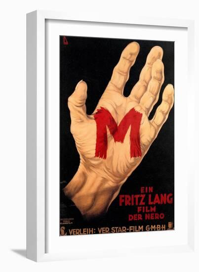 M, (AKA M - Eine Stadt Sucht Einen Morder), Poster, 1931-null-Framed Art Print