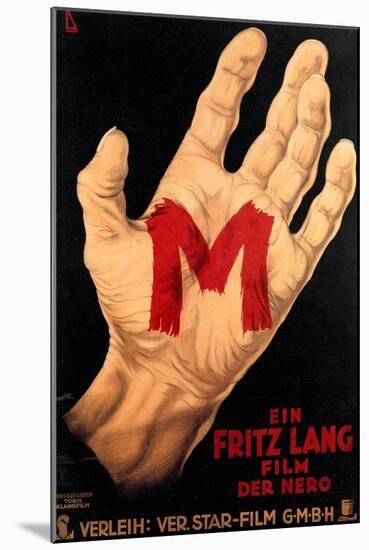 M, (AKA M - Eine Stadt Sucht Einen Morder), Poster, 1931-null-Mounted Art Print