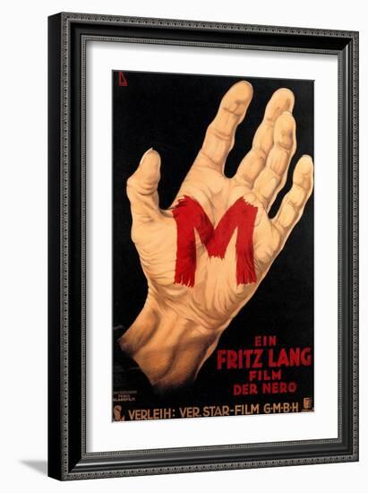 M, (AKA M - Eine Stadt Sucht Einen Morder), Poster, 1931-null-Framed Art Print