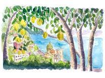 Amalfi Coast Seaview with Fresh Limes on Tree-M. Bleichner-Art Print