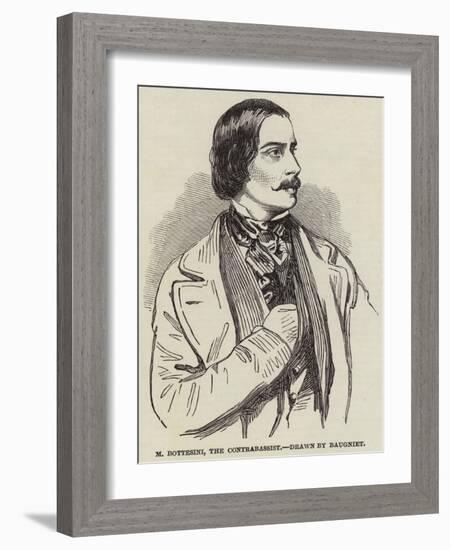 M Bottesini, the Contrabassist-Charles Baugniet-Framed Giclee Print