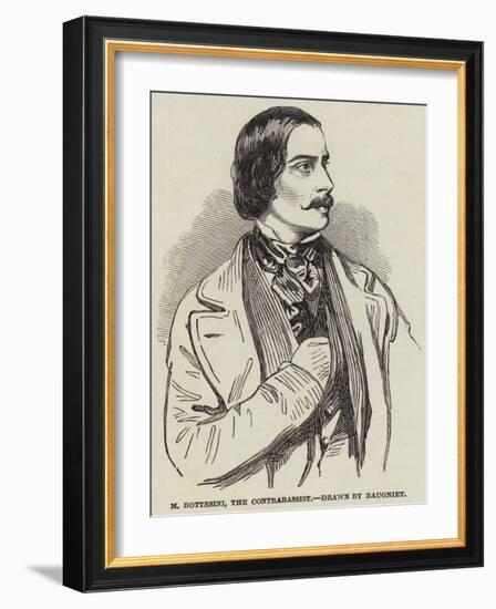 M Bottesini, the Contrabassist-Charles Baugniet-Framed Giclee Print