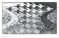 Three Worlds-M^ C^ Escher-Framed Art Print