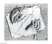 Three Worlds-M^ C^ Escher-Art Print