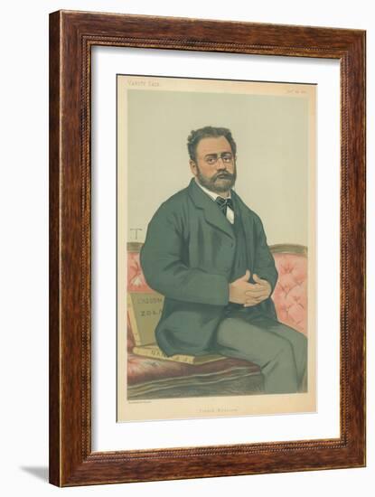 M Emile Zola, French Realism, 24 January 1880, Vanity Fair Cartoon-Theobald Chartran-Framed Giclee Print