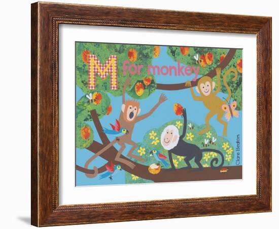 M for Monkey-Clare Beaton-Framed Giclee Print