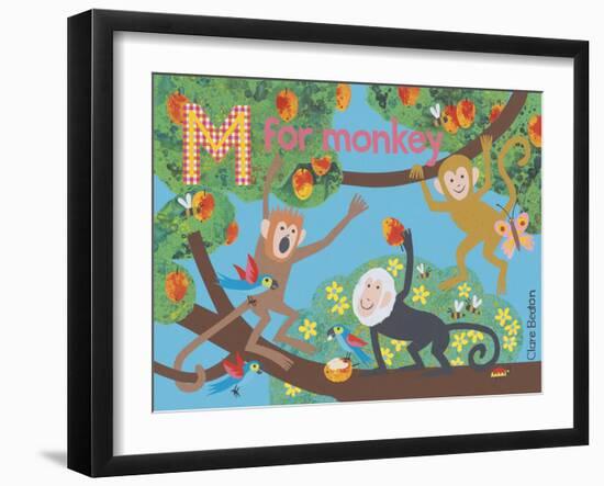 M for Monkey-Clare Beaton-Framed Giclee Print