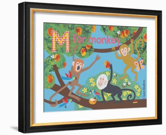 M for Monkey-Clare Beaton-Framed Giclee Print