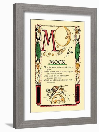 M for Moon-Tony Sarge-Framed Premium Giclee Print