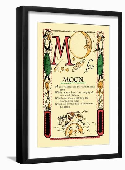 M for Moon-Tony Sarge-Framed Premium Giclee Print