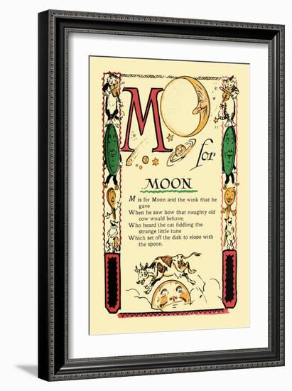 M for Moon-Tony Sarge-Framed Premium Giclee Print