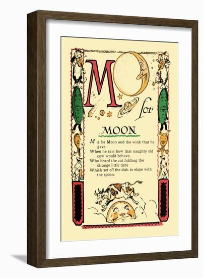 M for Moon-Tony Sarge-Framed Art Print
