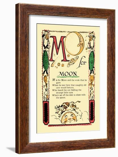 M for Moon-Tony Sarge-Framed Art Print