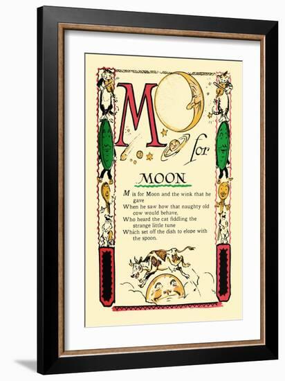 M for Moon-Tony Sarge-Framed Art Print