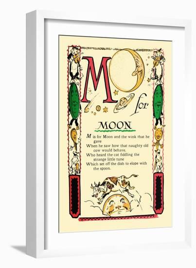 M for Moon-Tony Sarge-Framed Art Print