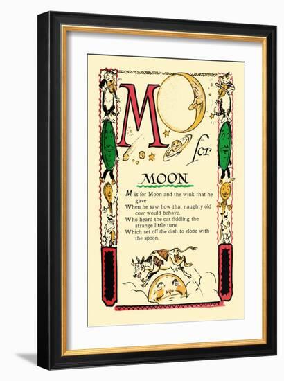 M for Moon-Tony Sarge-Framed Art Print