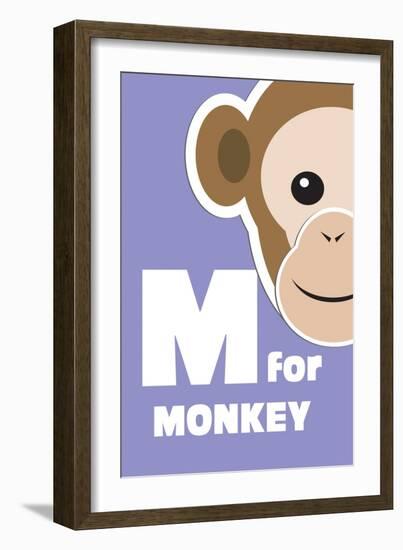 M For The Monkey, An Animal Alphabet For The Kids-Elizabeta Lexa-Framed Art Print