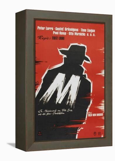 M, German Movie Poster, 1931-null-Framed Stretched Canvas