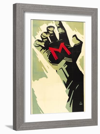 M, German Movie Poster, 1931-null-Framed Art Print