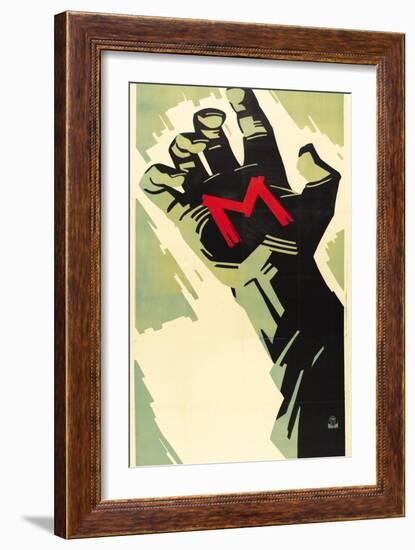 M, German Movie Poster, 1931-null-Framed Art Print