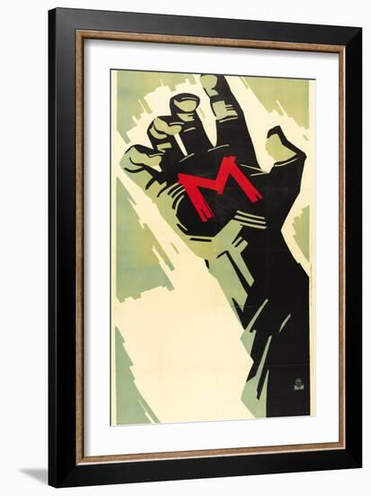 M, German Movie Poster, 1931--Framed Art Print