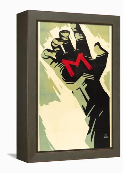 M, German Movie Poster, 1931-null-Framed Stretched Canvas