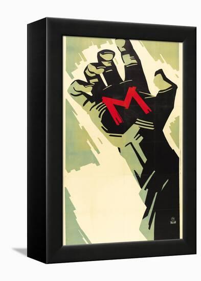 M, German Movie Poster, 1931-null-Framed Stretched Canvas