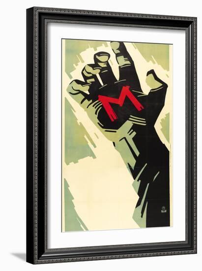 M, German Movie Poster, 1931-null-Framed Premium Giclee Print