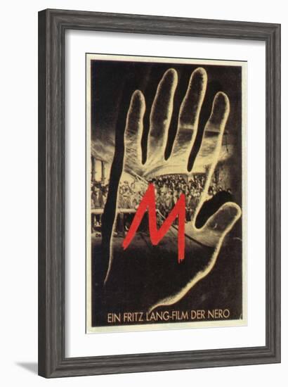 M, German Movie Poster, 1931-null-Framed Art Print