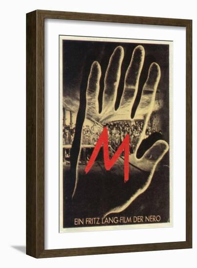 M, German Movie Poster, 1931-null-Framed Art Print