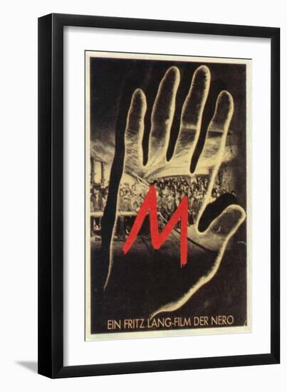 M, German Movie Poster, 1931-null-Framed Art Print