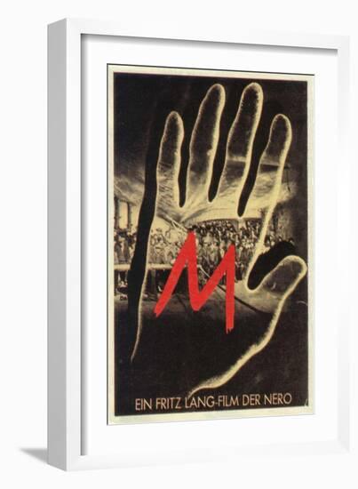 M, German Movie Poster, 1931-null-Framed Art Print