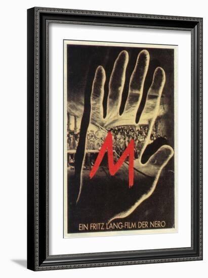 M, German Movie Poster, 1931-null-Framed Art Print