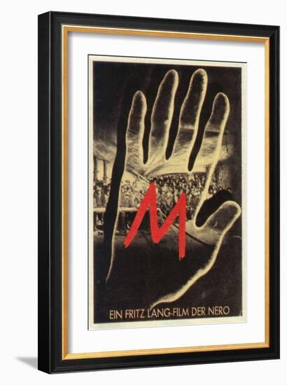 M, German Movie Poster, 1931-null-Framed Art Print