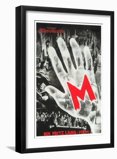 M, German Movie Poster, 1931-null-Framed Art Print