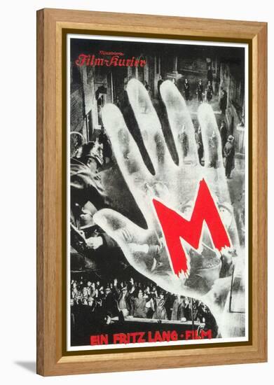 M, German Movie Poster, 1931-null-Framed Stretched Canvas