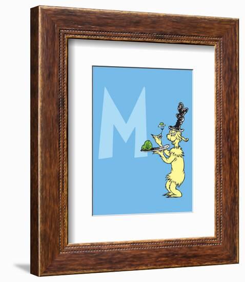 M - I Do So Like Them, Sam I Am. (on blue)-Theodor (Dr. Seuss) Geisel-Framed Art Print