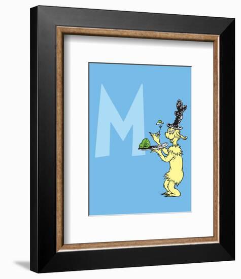 M - I Do So Like Them, Sam I Am. (on blue)-Theodor (Dr. Seuss) Geisel-Framed Art Print