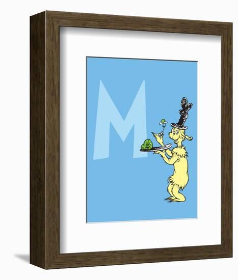 M - I Do So Like Them, Sam I Am. (on blue)-Theodor (Dr. Seuss) Geisel-Framed Art Print