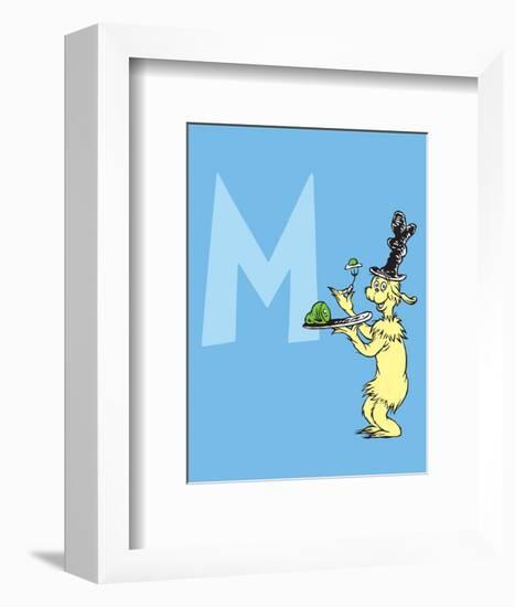 M - I Do So Like Them, Sam I Am. (on blue)-Theodor (Dr. Seuss) Geisel-Framed Art Print