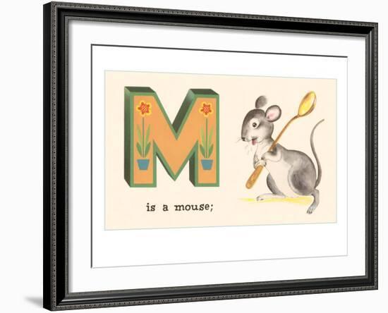 M is a Mouse-null-Framed Art Print