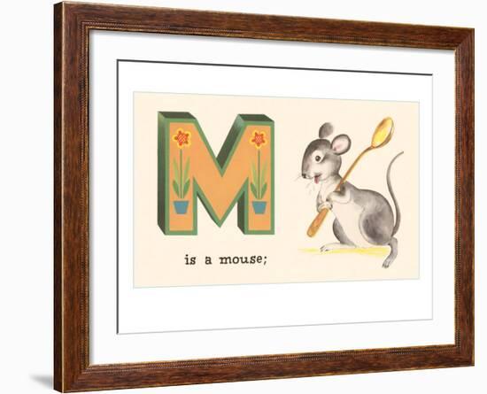 M is a Mouse-null-Framed Art Print