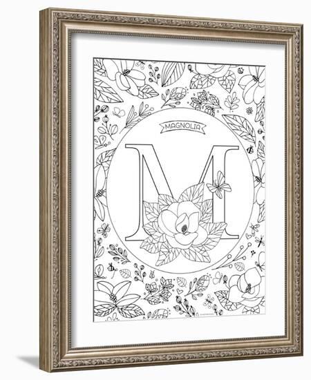 M is for Magnolia-Heather Rosas-Framed Art Print